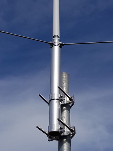 TECHOMAN UHF PRS 477 MHz High Gain 6.5dBi Tuned Base Fibreglass Antenna Carousel 2