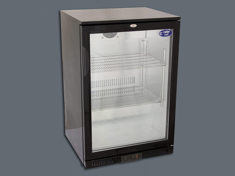 138L Commercial Bar Drink Display Fridge, Glass Door Refrigerator Chiller Cooler Carousel 1