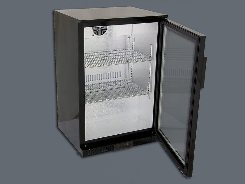 138L Commercial Bar Drink Display Fridge, Glass Door Refrigerator Chiller Cooler Carousel 2