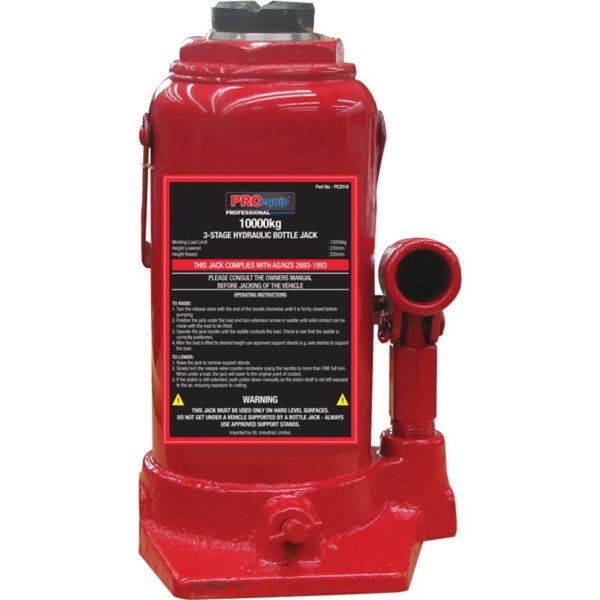 ProEquip 10000kg 3-Stage Bottle Jack (AS/NZS) Carousel 1