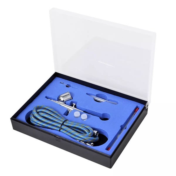 vidaXL Airbrush Set 0.2 / 0.3 / 0.5 mm Nozzles Carousel 2