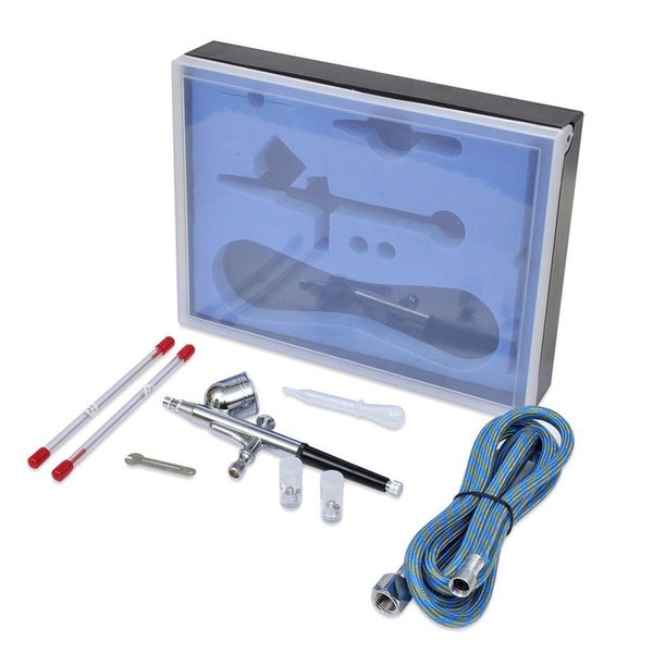 vidaXL Airbrush Set 0.2 / 0.3 / 0.5 mm Nozzles Carousel 7