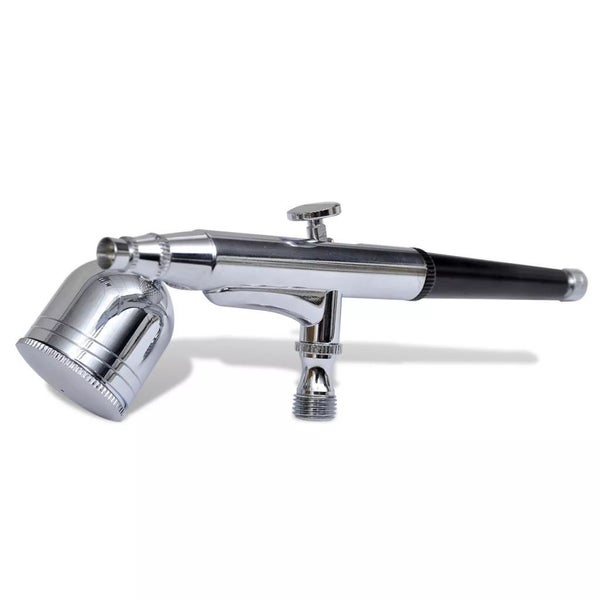 vidaXL Airbrush Set with Glass Jar 0.2 / 0.3 / 0.5 mm Nozzles Carousel 7
