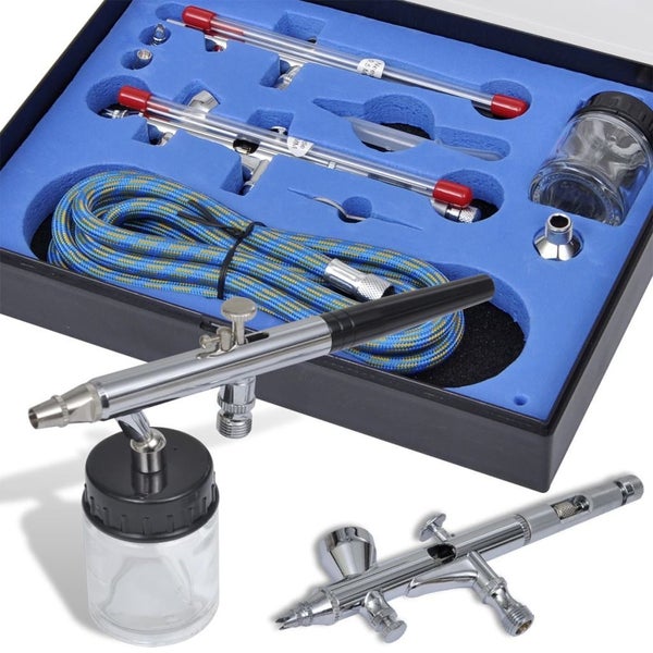vidaXL Airbrush Set with 2 Spray Guns Carousel 1