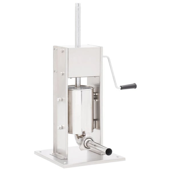 vidaXL Manual Sausage Stuffer Silver 3 L Stainless Steel Carousel 1