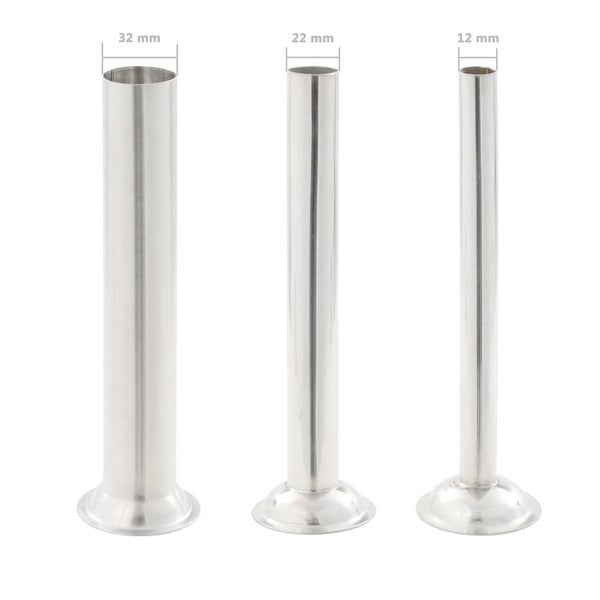 vidaXL Manual Sausage Stuffer Silver 3 L Stainless Steel Carousel 8