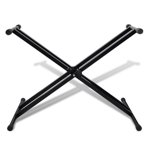Adjustable Double Braced Keyboard Stand X-Frame Carousel 2