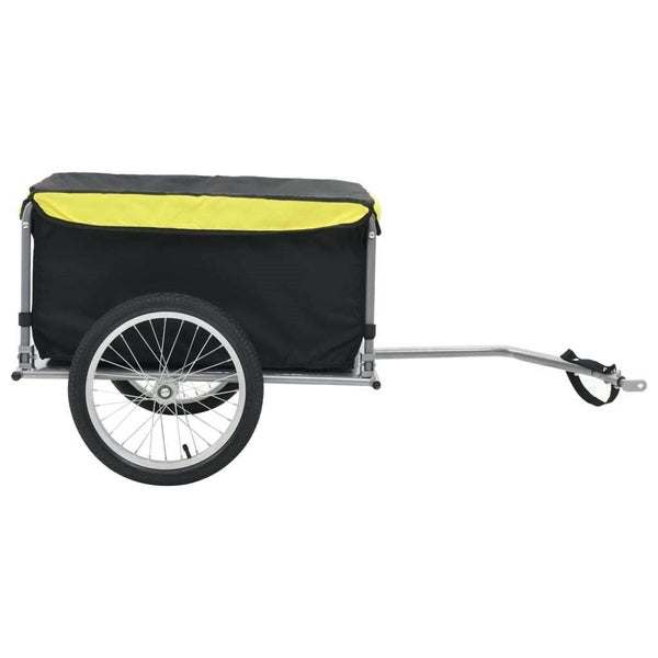 vidaXL Bike Cargo Trailer Black and Yellow 65 kg Carousel 2