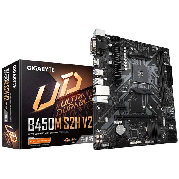 - Gigabyte B450M S2H V2 mATX Form Motherboard, AM4, B450, AMD Ryzen Motherboard Carousel 1