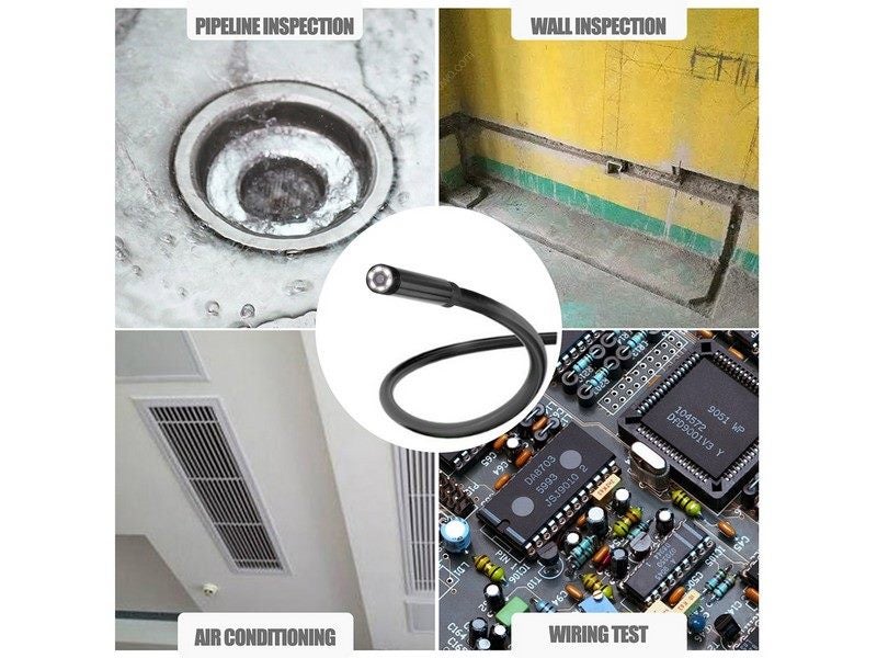 8LED 1200P WiFi Endoscope Borescope Snake Inspection Camera For iPhone Android Carousel 10