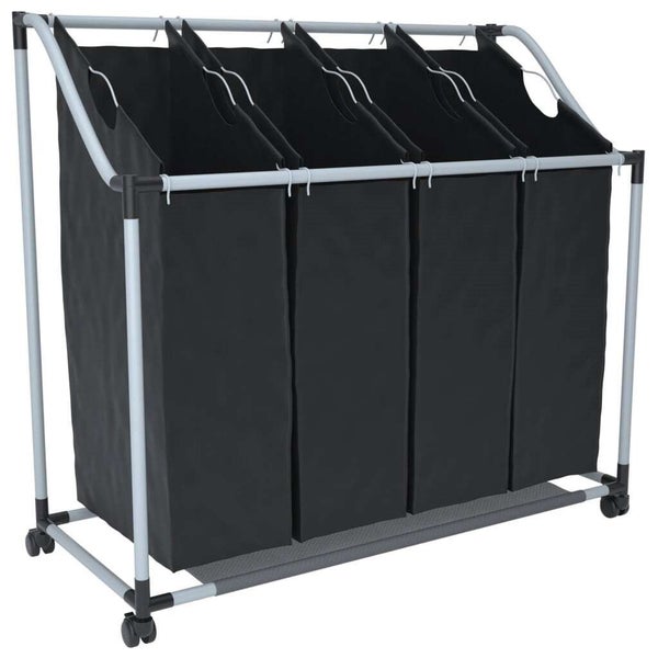 Laundry sorter with 4 bags black grey Carousel 2