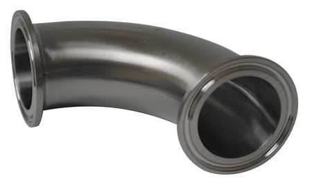 GRAINGER APPROVED Elbow, 90 deg., T304 SS, Clamp 11D015 Carousel 1