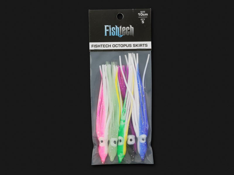 FISHTECH 10cm Octopus Skirt Lures - 5 Pack Carousel 1