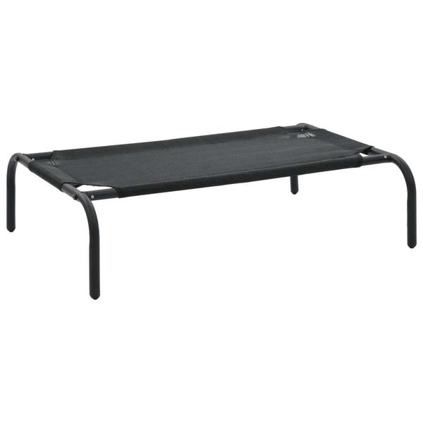 vidaXL Elevated Dog Bed Black S Textilene Carousel 1
