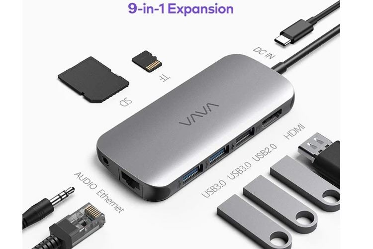VAVA 9-in-1 Adapter Hub 4K USB-C to HDMI Ethernet Port VA-UC016 Carousel 2