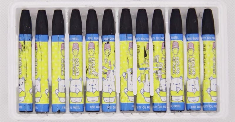 12 Black Hex Oil Pastel Carousel 1