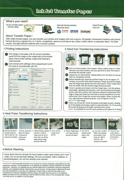 Heat transfer paper- Iron on or Heat Press x20 Carousel 2