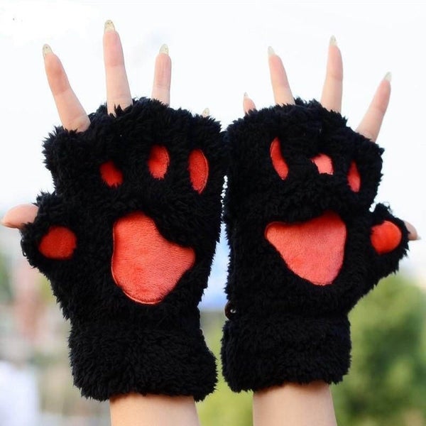Dog/Bear paw gloves (Black) Carousel 1
