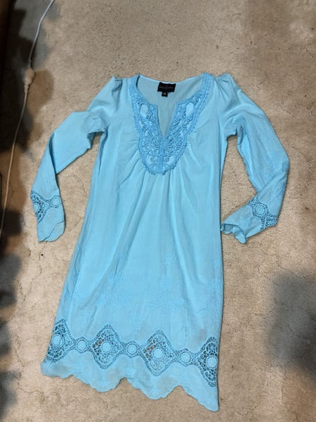 AUGUSTINE Retro 1970s Embroidered Smock Dress size XS Carousel 2