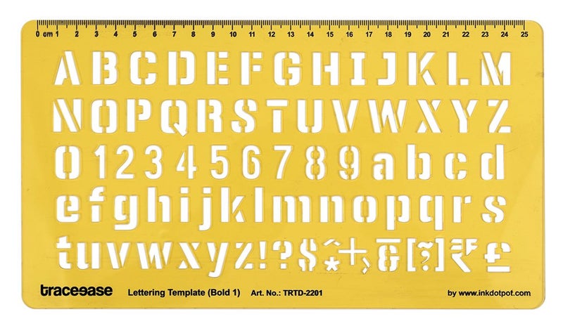Traceease Alphabet Lettering Stencil,Alphabet templates Drafting Tools English Carousel 1