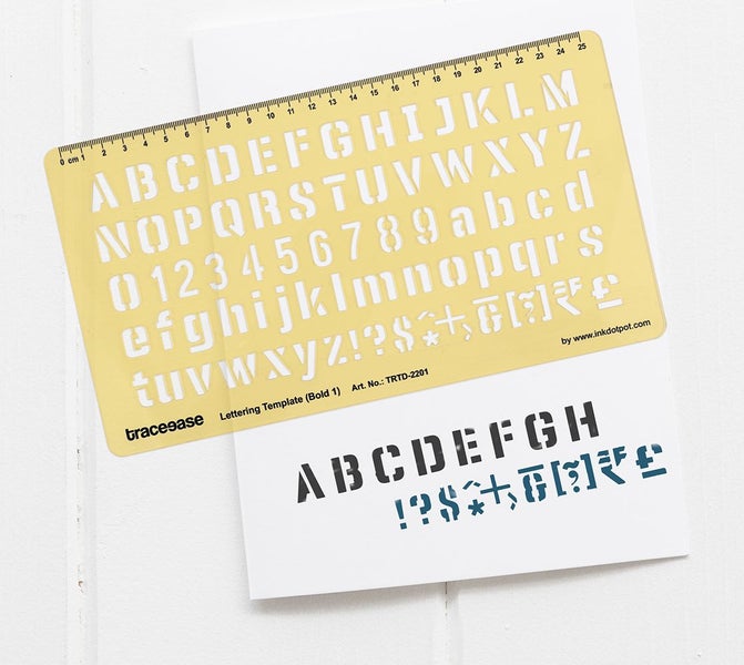 Traceease Alphabet Lettering Stencil,Alphabet templates Drafting Tools English Carousel 6