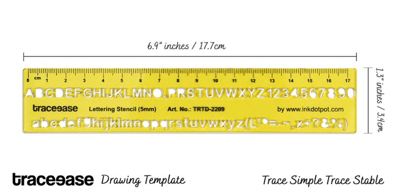 Traceease Upper Case,Lower Case Numbers Lettering Template Drafting Tools Carousel 2