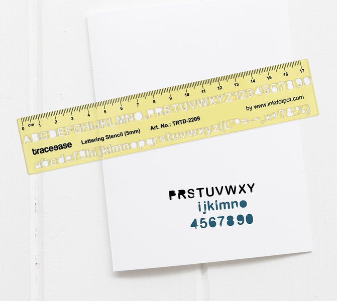 Traceease Upper Case,Lower Case Numbers Lettering Template Drafting Tools Carousel 6