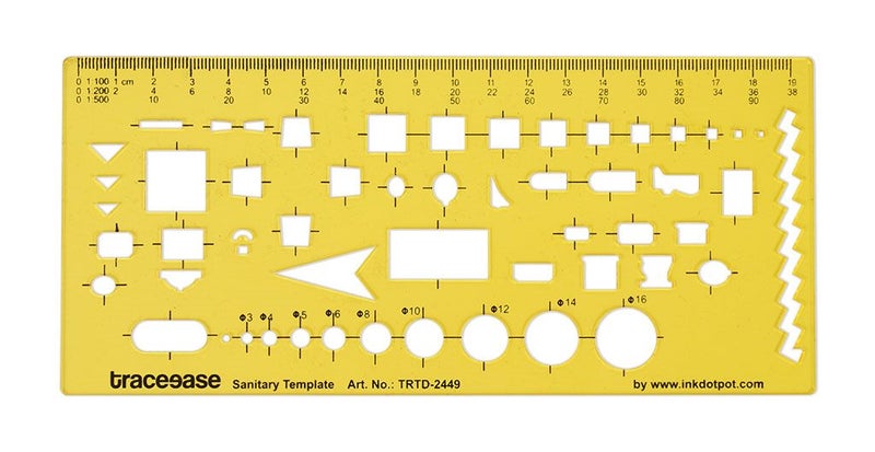 Traceease Architect,Interior Drafting Sanitary Template Drawing Carousel 1