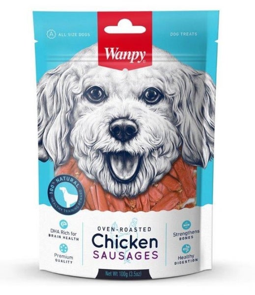 Wanpy Dog Treat Chicken Sausages 100g Carousel 1