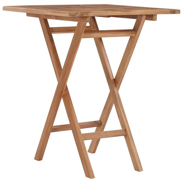 vidaXL Folding Garden Table 60x60x75 cm Solid Teak Wood Carousel 1