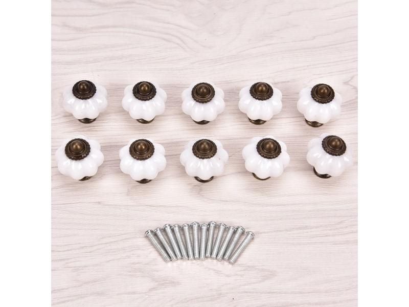 10pcs Vintage Furniture Handle Door Knobs Drawer Cupboard Kitchen Pull Handle Carousel 1
