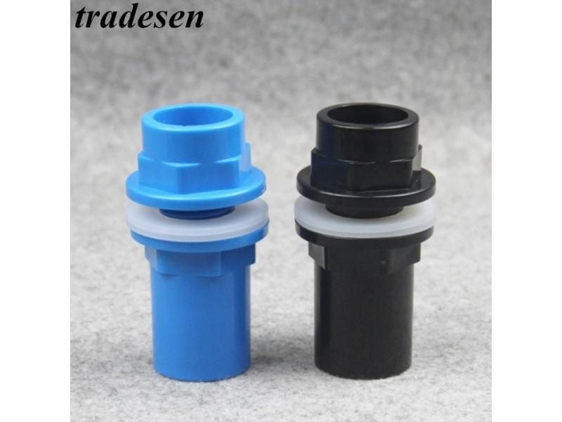 20-50mm Black/Blue/White Aquarium PVC Waterproof Pipe Butt Fitting Carousel 1