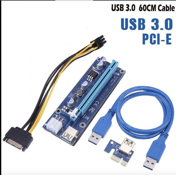 PCI-E 1x to 16x Extender Adapter Riser Card Carousel 1