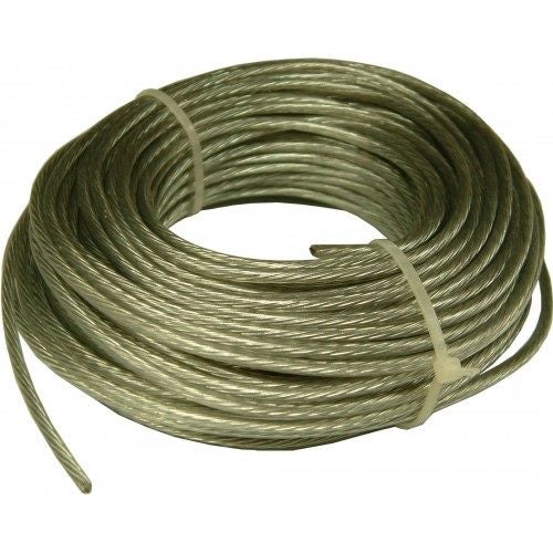 Clothes Line Wire Plastic Coated 3.7mm Clear 25m Xcel Carousel 1