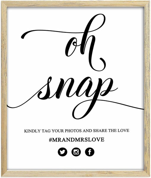 Wedding Sign Wedding Decor Custom Social Media Sign Wedding décor Party Print Carousel 2