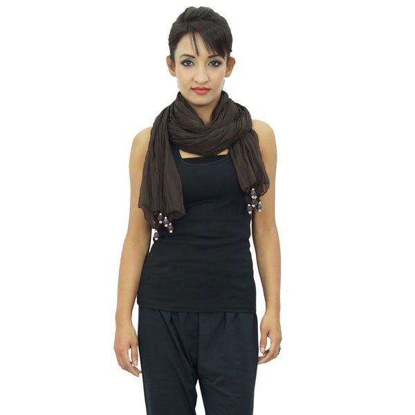 Long Stole Neck Wrap Chiffon Blend Dupatta Women Chunni Indian Scarves Carousel 2
