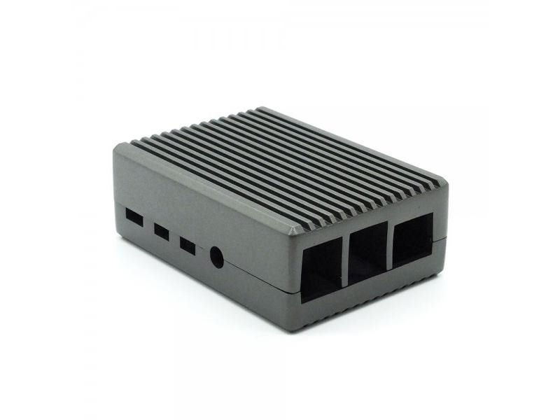 Raspberry Pi 4 Model B Black Dark Gray Aluminum Alloy Case Passive Cooling Carousel 1