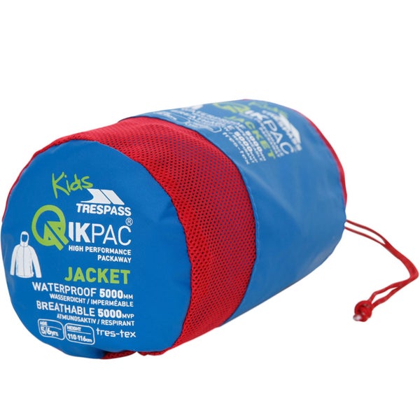 Trespass Unisex Kids Qikpac X Packaway Waterproof Jacket Carousel 3