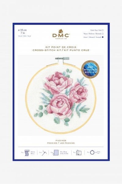 DMC Peonies Cross-Stitch Kit Carousel 2