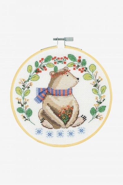 DMC Folk Bear Cross-Stitch Kit Carousel 1
