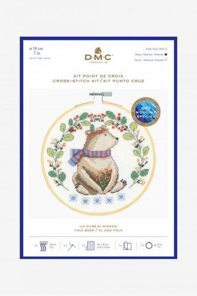DMC Folk Bear Cross-Stitch Kit Carousel 2