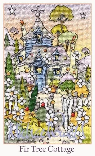 Michael Powell Fir Tree Cottage Cross-Stitch Chart Carousel 1
