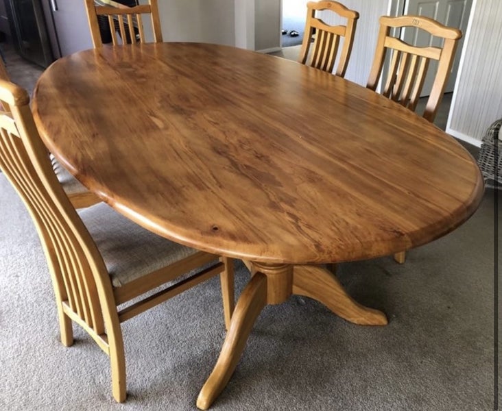 Beautiful solid heart rimu dining chairs- FULLY RESTORED Carousel 1