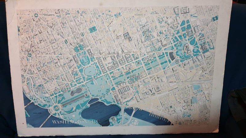 Map Of Washington DC on Stiff Board Carousel 1