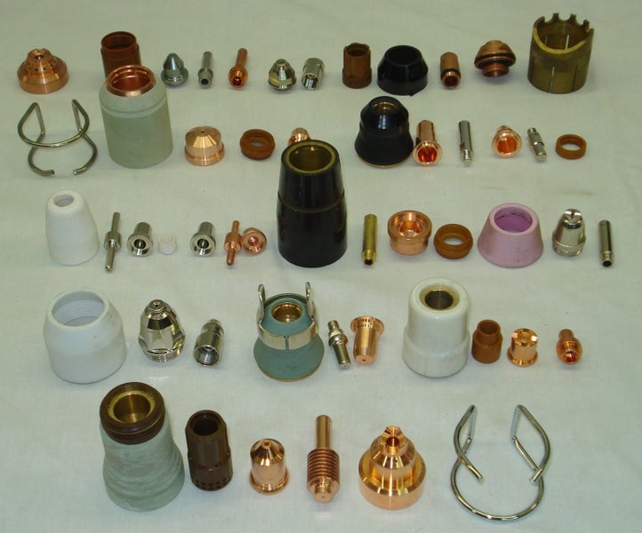 Plasma nozzles electrodes wear parts: Weldingstuff Carousel 1