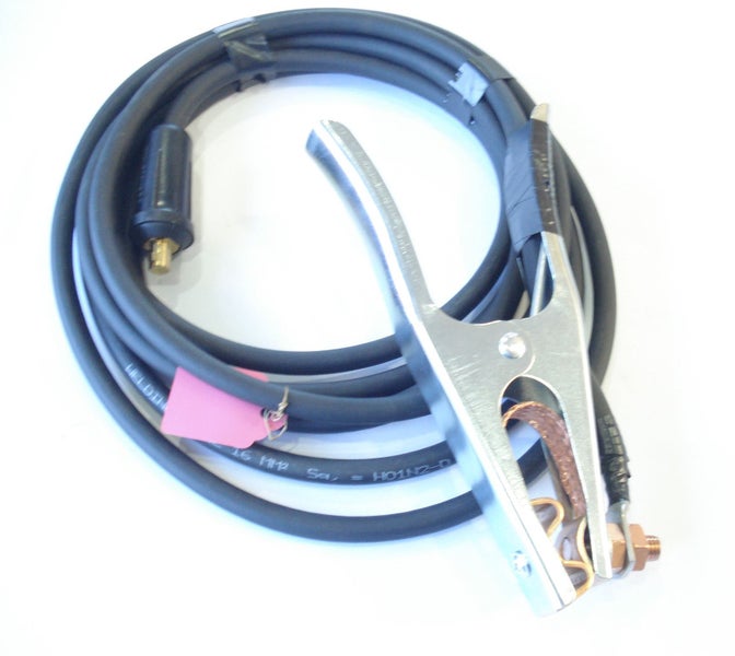 Welding earth lead - 500 Amp clamp - 35/50 plug, 3m, 25mm²: WeldingStuff Carousel 1