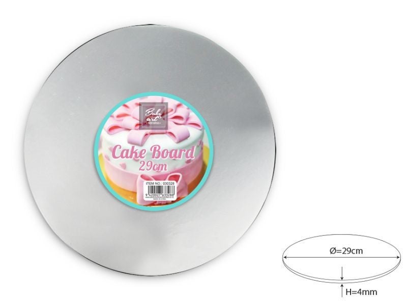 Cake Board - Round Silver 29cm (24 Units) Carousel 1