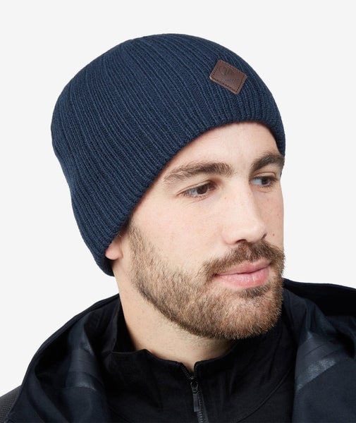 Swanndri Hagley Leather Patch Beanie - Navy Carousel 2