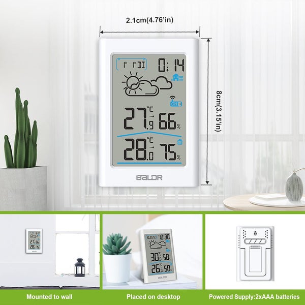 MULTI FUNCTION WEATHER STATION BLACK WITH SENSOR Carousel 2