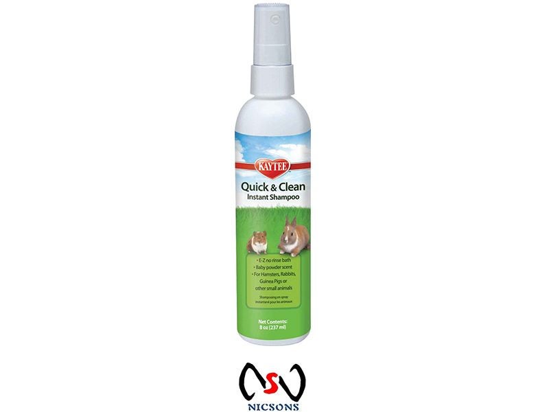 Rabbits Guinea Pigs Shampoo KAYTEE Quick & Clean Instant Critter Shampoo 237mL Carousel 1